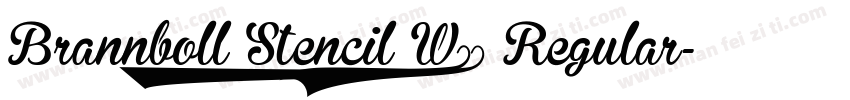 Brannboll Stencil W05 Regular字体转换